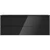 Mexen Orio dulap baie 120 cm cu lavoar Vela stâng, 2S, 1D, negru lucios/negru mat - 91A13-12047-3-BBFFF70-W23L71