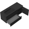 Mexen Orio dulap de baie 120 cm cu lavoar Vela stâng, 2S, 1D, negru mat - 91A13-12047-3-BBFFF71-W23L71