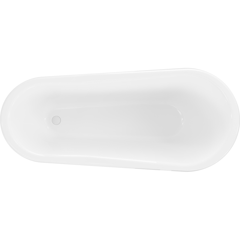 Mexen Retro szabadon álló kád 170 x 75 cm, fehér/fekete, fehér lábak - 53251707575-20