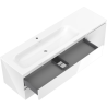 Mexen Orio dulap de baie 160 cm cu lavoar Vela stânga, 2S, 1D, alb lucios - 91A13-16047-3-BBFFF00-W23L00