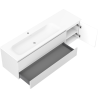 Mexen Orio dulap pentru baie 160 cm cu lavoar Vela stânga, 2S, 1D, alb mat - 91A13-16047-3-BBFFFF01-W23L01