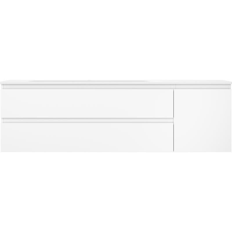 Mexen Orio dulap pentru baie 160 cm cu lavoar Vela stânga, 2S, 1D, alb mat - 91A13-16047-3-BBFFFF01-W23L01