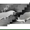 Cadă Mexen Retro de sine stătătoare 170 x 75 cm, alb/negru, picioare albe - 53251707575-20