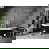 Cadă Mexen Retro de sine stătătoare 170 x 75 cm, alb/negru, picioare albe - 53251707575-20