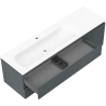 Mexen Orio dulap baie 160 cm cu chiuvetă Vela stânga, 2S, 1D, grafit mat/alb mat - 91A13-16047-3-BBFFF66-W23L01