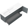 Mexen Orio dulap baie 160 cm cu chiuvetă Vela stânga, 2S, 1D, grafit mat/alb mat - 91A13-16047-3-BBFFF66-W23L01