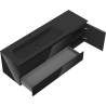 Mexen Orio dulap baie 160 cm cu lavoar Vela stâng, 2S, 1D, negru lucios/mat negru - 91A13-16047-3-BBFFF70-W23L71