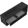 Mexen Orio dulap baie 160 cm cu lavoar Vela stâng, 2S, 1D, negru mat - 91A13-16047-3-BBFFF71-W23L71