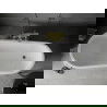 Mexen Retro cadă de sine stătătoare 170 x 75 cm, Albă/Neagră, picioare Aurie - 53251707575-50