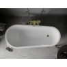 Mexen Retro cadă freestanding 170 x 75 cm, albă/neagră, picioare aurii - 53251707575-50