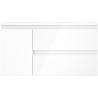 Mexen Orio dulap baie de 90 cm cu lavoar Vela dreapta, 2S, 1D, alb lucios - 91A13-09047-3-BBFFF00-W23P00