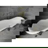Mexen Retro cadă de sine stătătoare 170 x 75 cm, Albă/Neagră, picioare Aurie - 53251707575-50