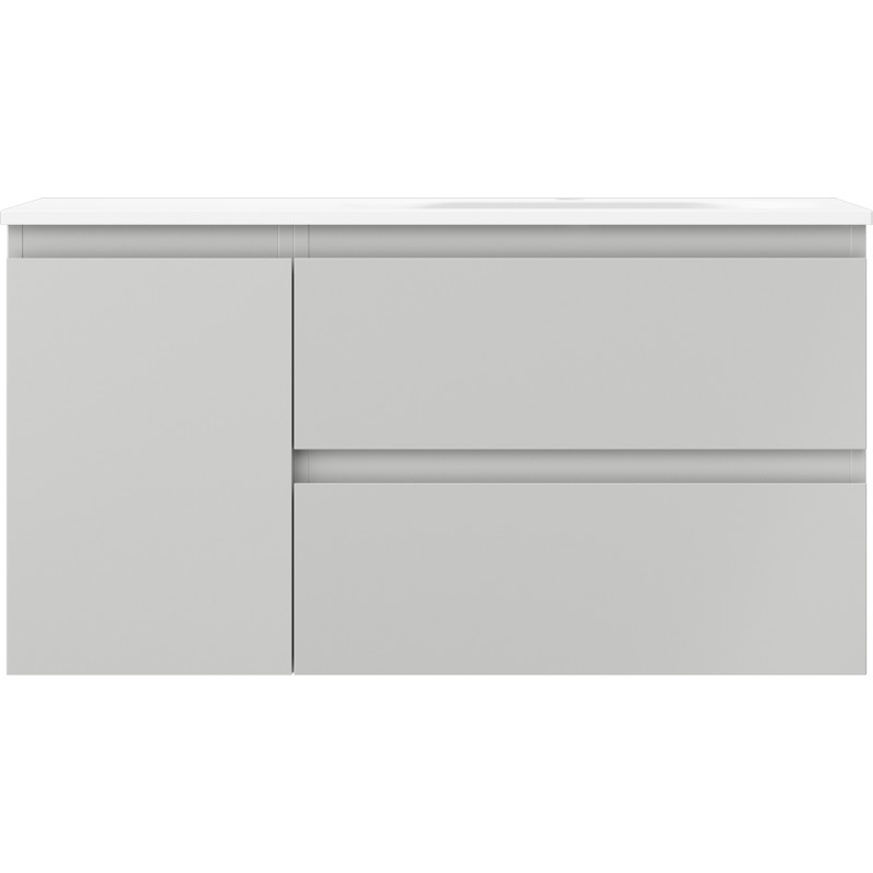 Mexen Orio dulap de baie 90 cm cu chiuvetă Vela dreapta, 2S, 1D, gri mat/alb mat - 91A13-09047-3-BBFFF62-W23P01