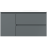 Mexen Orio dulap baie 90 cm cu lavoar Vela dreapta, 2S, 1D, grafit mat/alb mat - 91A13-09047-3-BBFFF66-W23P01
