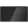 Mexen Orio dulap baie 90 cm cu lavoar Vela dreapta, 2S, 1D, negru lucios/negru mat - 91A13-09047-3-BBFFF70-W23P71