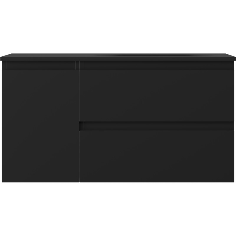Mexen Orio dulap baie 90 cm cu lavoar Vela dreapta, 2S, 1U, negru mat - 91A13-09047-3-BBFFF71-W23P71