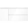 Mexen Orio dulap baie 100 cm cu lavoar Vela dreapta, 2S, 1D, alb lucios - 91A13-10047-3-BBFFF00-W23P00