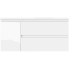 Mexen Orio dulap de baie 100 cm cu lavoar Vela dreapta, 2S, 1D, alb mat - 91A13-10047-3-BBFFFF01-W23P01