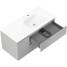 Mexen Orio dulap baie 100 cm cu lavoar Vela dreapta, 2S, 1D, gri mat/alb mat - 91A13-10047-3-BBFFF62-W23P01