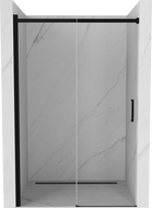 Mexen Omega tolható zuhanyajtó 120 cm, Átlátszó, Fekete - 825-120-000-70-00