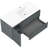 Mexen Orio dulap baie 100 cm cu chiuvetă Vela dreaptă, 2S, 1D, grafit mat/alb mat - 91A13-10047-3-BBFFF66-W23P01