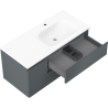Mexen Orio dulap baie 100 cm cu chiuvetă Vela dreaptă, 2S, 1D, grafit mat/alb mat - 91A13-10047-3-BBFFF66-W23P01
