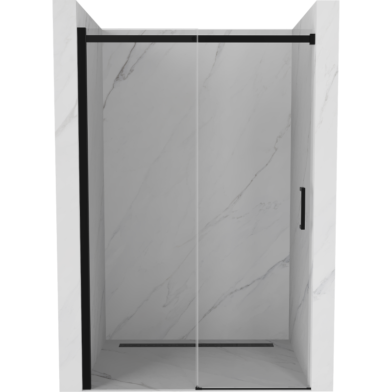 Mexen Omega uși de duș glisante 140 cm, transparent, negru 825-140-000-70-00