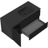 Mexen Orio dulap de baie 100 cm cu lavoar Vela dreapta, 2S, 1D, negru mat - 91A13-10047-3-BBFFF71-W23P71