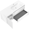 Mexen Orio dulap baie 120 cm cu lavoar Vela dreapta, 2S, 1D, alb lucios - 91A13-12047-3-BBFFF00-W23P00