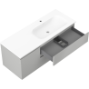 Mexen Orio dulap de baie 120 cm cu lavoar Vela dreapta, 2S, 1D, gri mat/alb mat - 91A13-12047-3-BBFFF62-W23P01