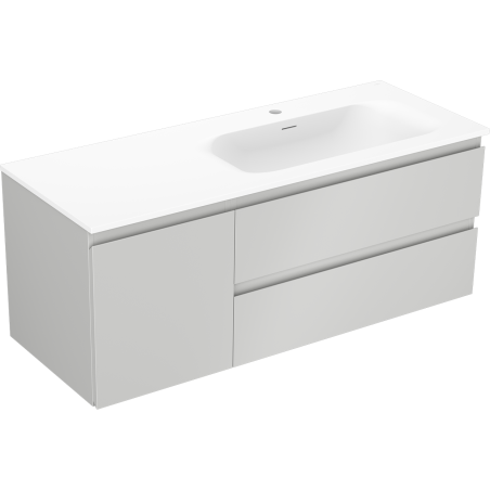 Mexen Orio dulap de baie 120 cm cu lavoar Vela dreapta, 2S, 1D, gri mat/alb mat - 91A13-12047-3-BBFFF62-W23P01