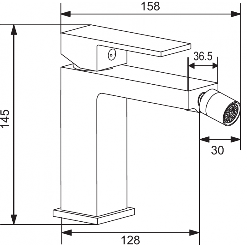 Mexen Uno baterie bideu cromată - 71420-00