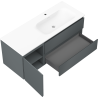 Mexen Orio dulap baie 120 cm cu chiuvetă Vela dreaptă, 2S, 1D, grafit mat/alb mat - 91A13-12047-3-BBFFF66-W23P01