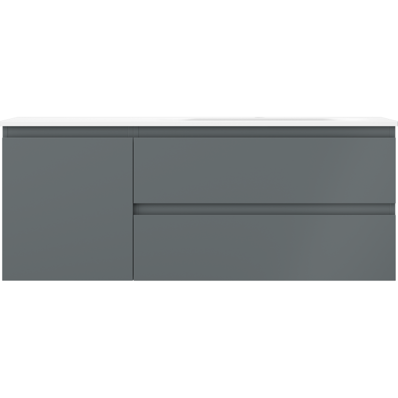 Mexen Orio dulap baie 120 cm cu chiuvetă Vela dreaptă, 2S, 1D, grafit mat/alb mat - 91A13-12047-3-BBFFF66-W23P01