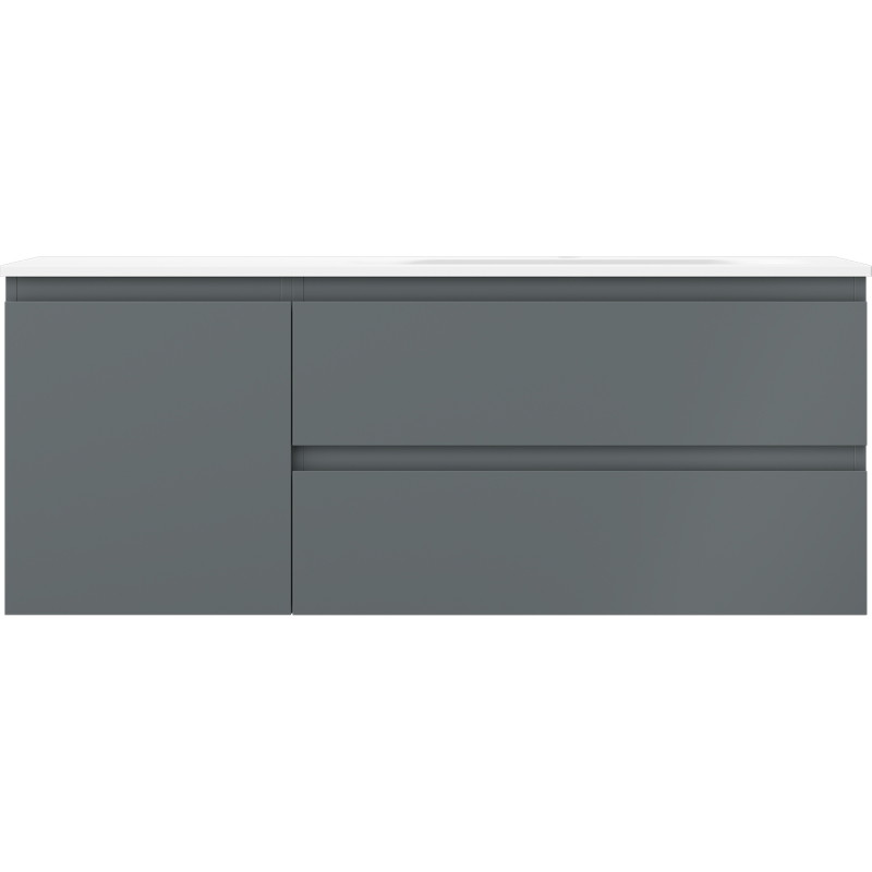 Mexen Orio dulap de baie 120 cm cu lavoar Vela dreapta, 2S, 1D, grafit mat/alb mat - 91A13-12047-3-BBFFF66-W23P01
