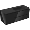 Mexen Orio dulap de baie 120 cm cu chiuvetă Vela dreapta, 2S, 1D, negru lucios/negru mat - 91A13-12047-3-BBFFF70-W23P71