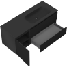 Mexen Orio dulap baie 120 cm cu chiuvetă Vela dreapta, 2S, 1U, negru mat - 91A13-12047-3-BBFFF71-W23P71