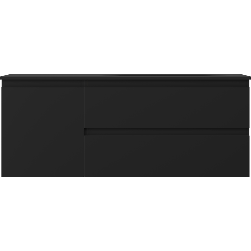 Mexen Orio dulap baie 120 cm cu lavoar Vela dreapta, 2S, 1D, negru mat - 91A13-12047-3-BBFFF71-W23P71
