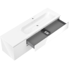 Mexen Orio dulap baie 160 cm cu lavoar Vela dreapta, 2S, 1D, alb lucios - 91A13-16047-3-BBFFF00-W23P00