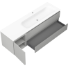 Mexen Orio dulap baie 160 cm cu lavoar Vela dreapta, 2S, 1D, gri mat/alb mat - 91A13-16047-3-BBFFF62-W23P01