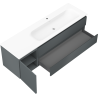 Mexen Orio dulap baie 160 cm cu lavoar Vela dreapta, 2S, 1D, grafit mat/alb mat - 91A13-16047-3-BBFFF66-W23P01