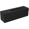 Mexen Orio dulap baie 160 cm cu chiuvetă Vela dreaptă, 2S, 1D, negru mat - 91A13-16047-3-BBFFF71-W23P71