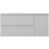 Mexen Rivel dulap baie 100 cm cu lavoar Vela stângă, 2S, 1D, canelat, gri mat/alb mat - 91A23-10047-3-BBFFF62-W23L01