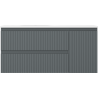Mexen Rivel dulap baie 100 cm cu lavoar Vela stâng, 2S, 1D, canelat, grafit/alb mat - 91A23-10047-3-BBFFF66-W23L01