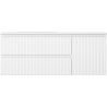 Mexen Rivel dulap de baie 120 cm cu lavoar Vela stâng, 2S, 1D, canelat, alb mat - 91A23-12047-3-BBFFF01-W23L01