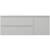 Mexen Rivel dulap de baie 120 cm cu lavoar Vela stângă, 2 sertare, 1 ușă, canelată, gri mat/alb mat