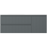 Mexen Rivel dulap de baie 120 cm cu chiuvetă Vela stânga, 2S, 1D, canelat, grafit/alb mat - 91A23-12047-3-BBFFF66-W23L01