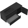 Mexen Rivel dulap de baie 120 cm cu lavoar Vela stâng, 2S, 1D, lemn stratificat, negru mat - 91A23-12047-3-BBFFF71-W23L71