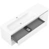 Mexen Rivel 160 cm-es balos Vela mosdószekrény, 2 fiókos, 1 ajtós, hornyolt, matt fehér - 91A23-16047-3-BBFFF01-W23L01