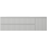 Mexen Rivel dulap baie 160 cm cu lavoar Vela stâng, 2S, 1D, canelat, gri mat/alb mat - 91A23-16047-3-BBFFF62-W23L01